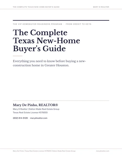 Cover of The Complete Texas New-Home Buyer's Guide by Mary De Pinho