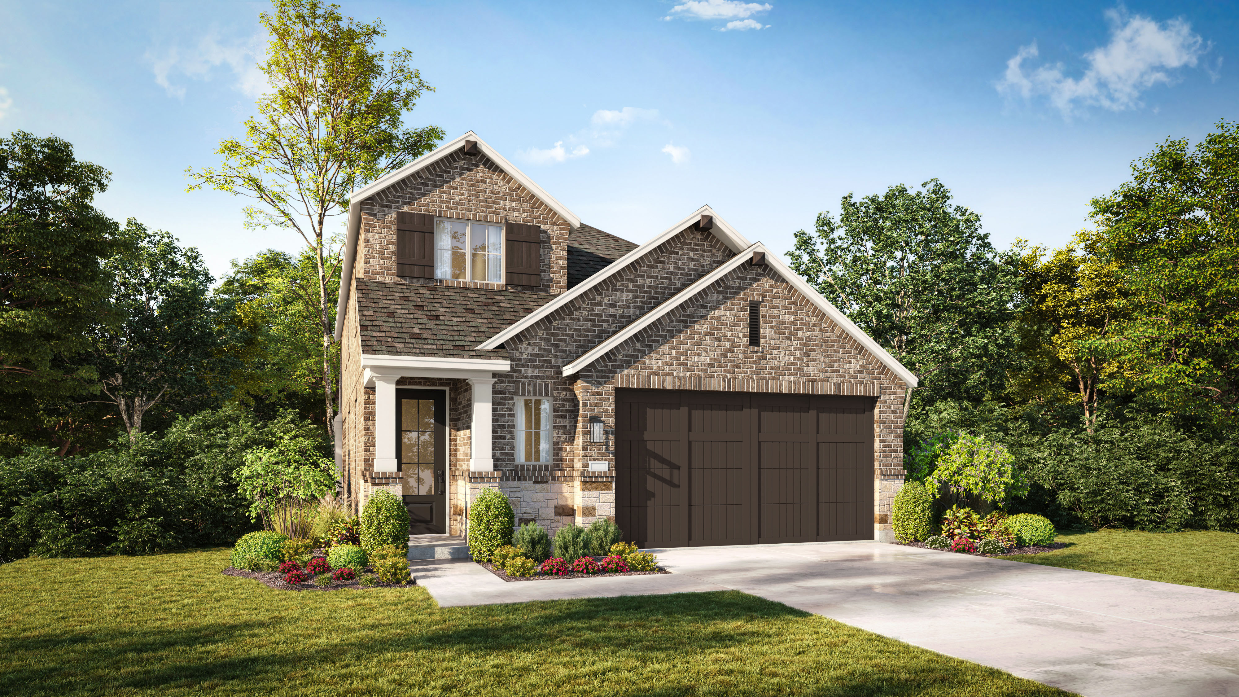 Ellington floor plan by Highland Homes, a 4-bed 3-bath two-story home in Bridgeland, Cypress, Texas