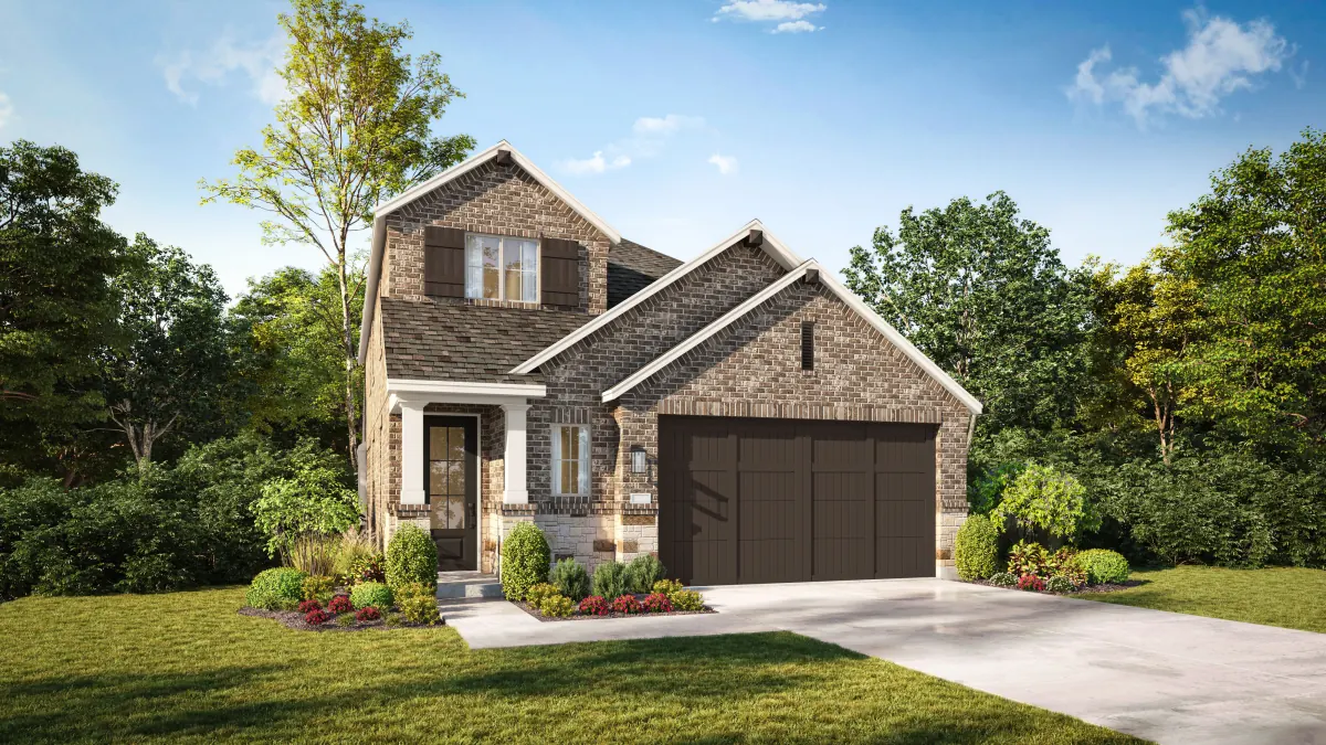 Ellington floor plan by Highland Homes, a 4-bed 3-bath two-story home in Bridgeland, Cypress, Texas